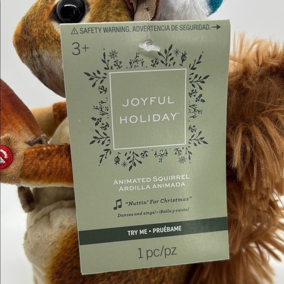 Gemmy Joyful Holiday Animated Plush Wintertime Christmas Squirrel Toy NWT - Picture 5 of 10